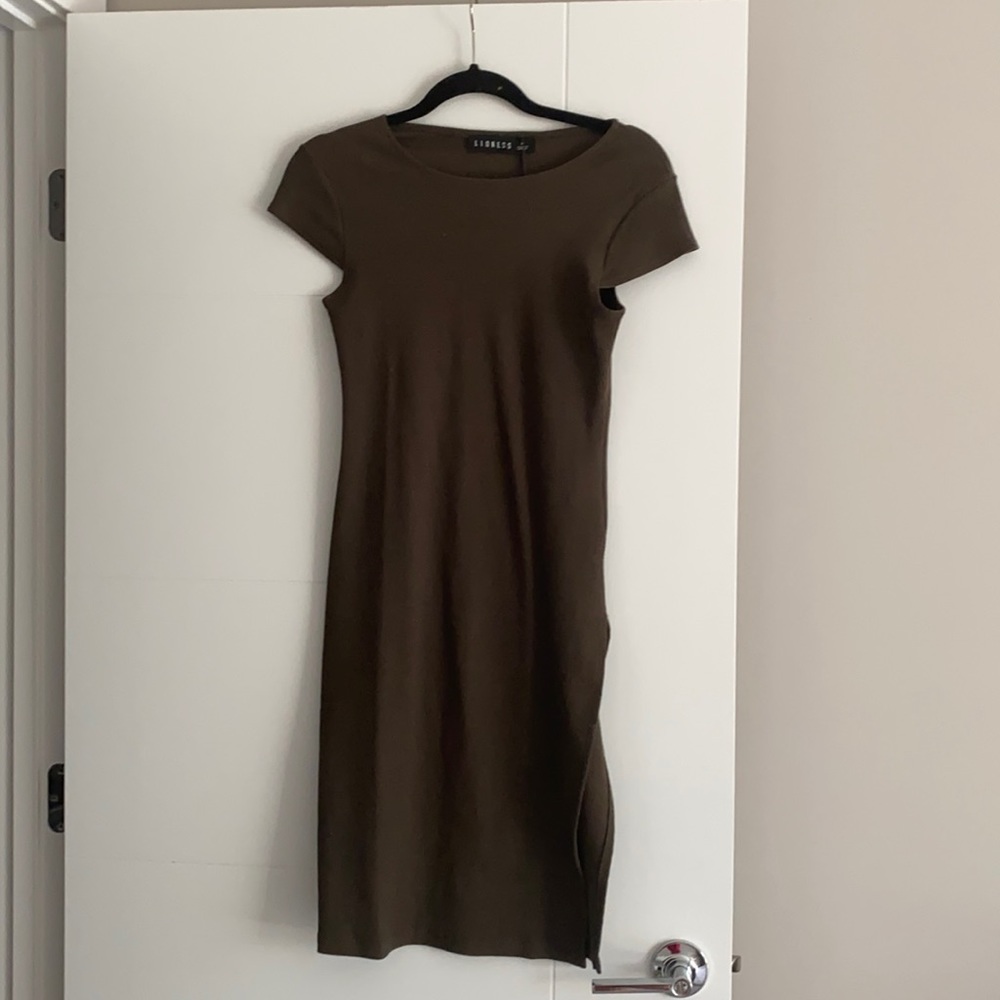 Lioness Dark Green Midi Dress